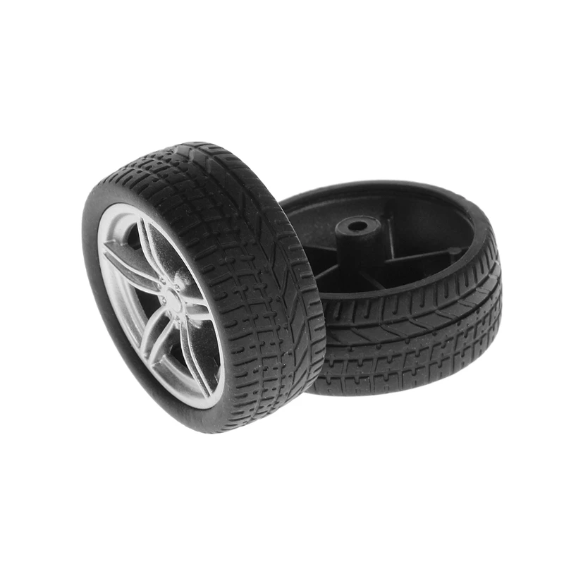 4pcs Simulation Rubber Wheel Tire Wheel Toy Model DIY RC Spare Parts 40mm 48mm