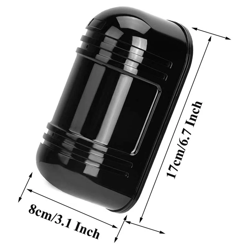 Infrared Alarm Dual Beam Sensor Outdoor 100M Infrared Detector Black Suitable for Outdoor, Fence, Residential Area, Etc.
Infrared Alarm Dual Beam Sensor Outdoor 100M Infrared Detector Black Suitable for Outdoor, Fence, Residential Area, Etc.