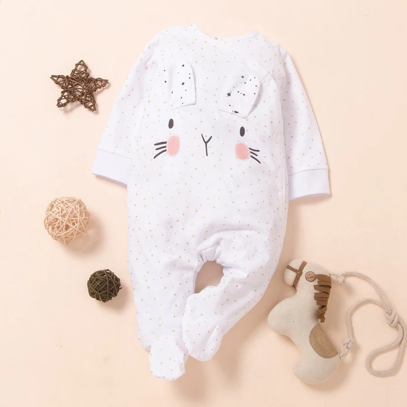 Polka Dot Pattern Bodysuit Autumn Baby Girls Boys Long Sleeve Cartoon Rabbit Pattern Polka Dot Print Rompers Jumpsuit
Polka Dot Pattern Bodysuit Autumn Baby Girls Boys Long Sleeve Cartoon Rabbit Pattern Polka Dot Print Rompers Jumpsuit
