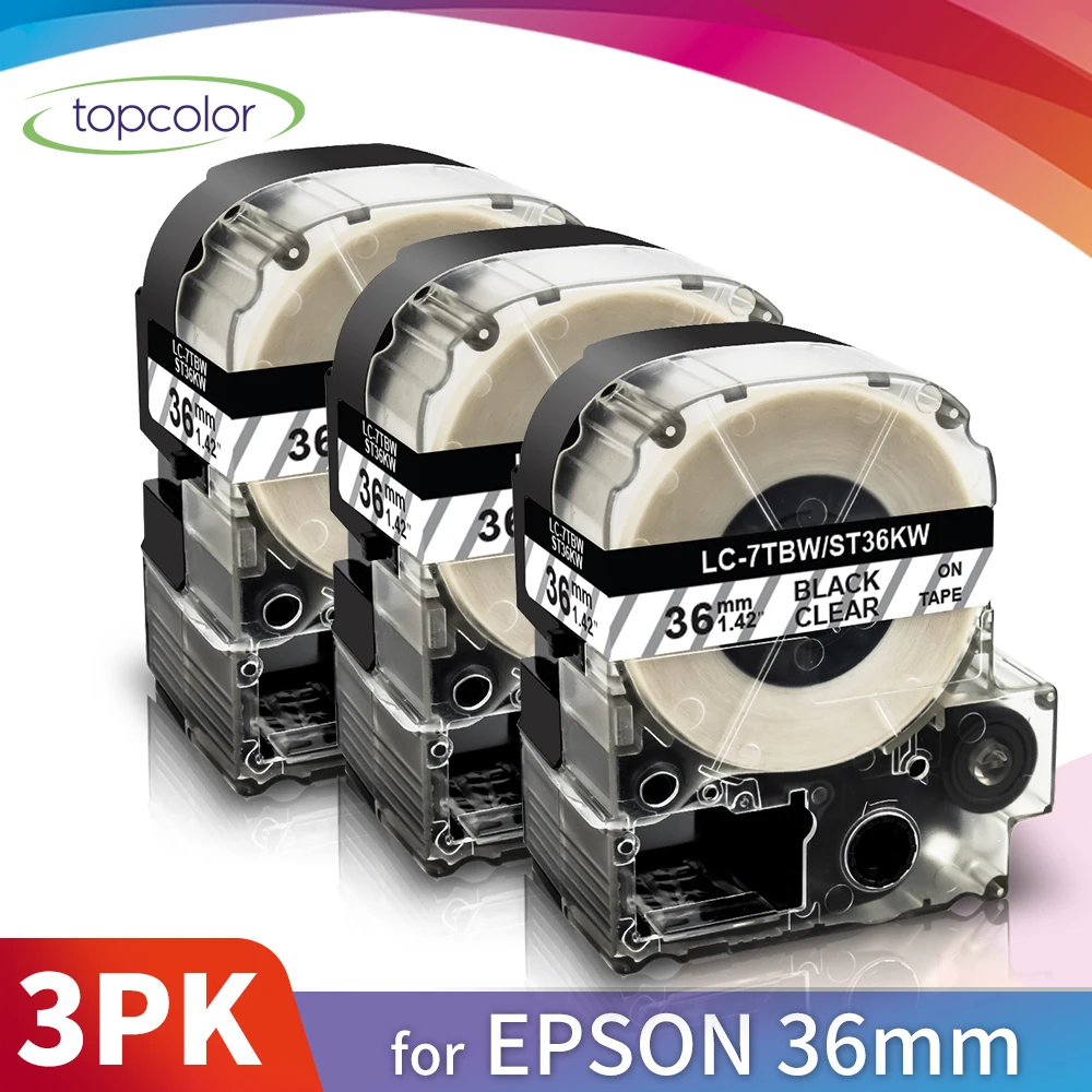 Topcolor 3PK 36 мм черный на прозрачном Epson совместимый принтер этикеток ST36KW лента стикер для KingJim этикетировщик LW-900P LW-1000P
Topcolor 3PK 36 мм черный на прозрачном Epson совместимый принтер этикеток ST36KW лента стикер для KingJim этикетировщик LW-900P LW-1000P