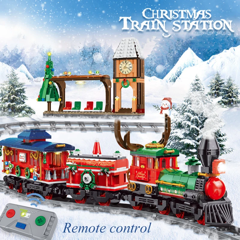1217pcs Creator Christmas Remote Control Train Station Model Building Blocks with Track MOC Bricks Toys for Children Gifts
1217pcs Creator Christmas Remote Control Train Station Model Building Blocks with Track MOC Bricks Toys for Children Gifts