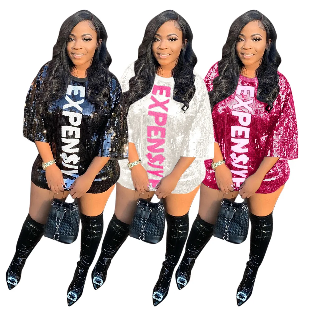 Letter Sequin Mini Dress Women Half Sleeve Party Club Outfits Sexy Elegant Summer Dresses Casual Outfits Black White Streetwearq
Letter Sequin Mini Dress Women Half Sleeve Party Club Outfits Sexy Elegant Summer Dresses Casual Outfits Black White Streetwearq