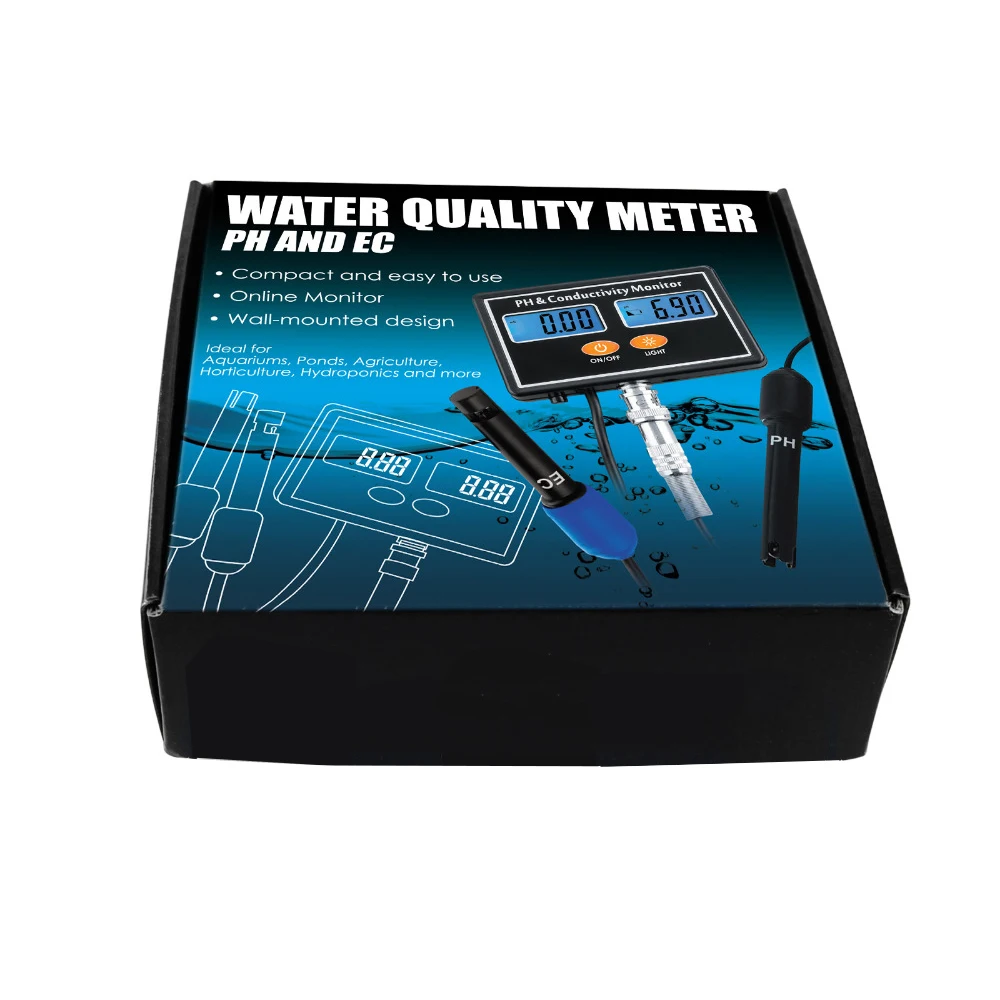 Digital PH&EC Conductivity Monitor Meter Tester ATC Water Quality Real-time Continuous Monitoring Detector
Digital PH&EC Conductivity Monitor Meter Tester ATC Water Quality Real-time Continuous Monitoring Detector