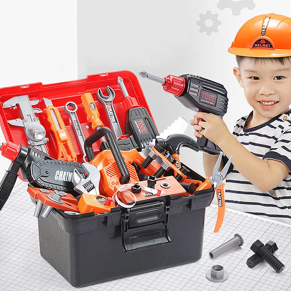 42 pcs Baby Boys Toolbox Kit Educational Toys Kids Simulation Repair Tools Toys Drill Game Learning Engineering Puzzle Toys
42 pcs Baby Boys Toolbox Kit Educational Toys Kids Simulation Repair Tools Toys Drill Game Learning Engineering Puzzle Toys