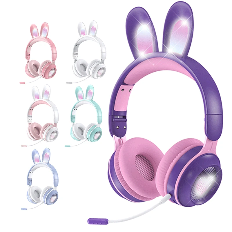 Rabbit Ears Glow Headset With Mic Gaming Fone De Ouvido Auriculares Bluetooth Children's Headphones Kids Gift Wireless Earphones
Rabbit Ears Glow Headset With Mic Gaming Fone De Ouvido Auriculares Bluetooth Children's Headphones Kids Gift Wireless Earphones