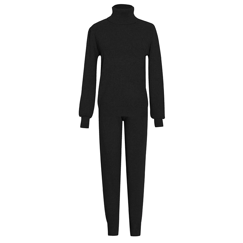 VGH Solid Knitted Sets For Women Turtleneck Long Sleeve Sweater Minimalist Pants Casual Two Piece Set Female Fashion New Autumn
VGH Solid Knitted Sets For Women Turtleneck Long Sleeve Sweater Minimalist Pants Casual Two Piece Set Female Fashion New Autumn
