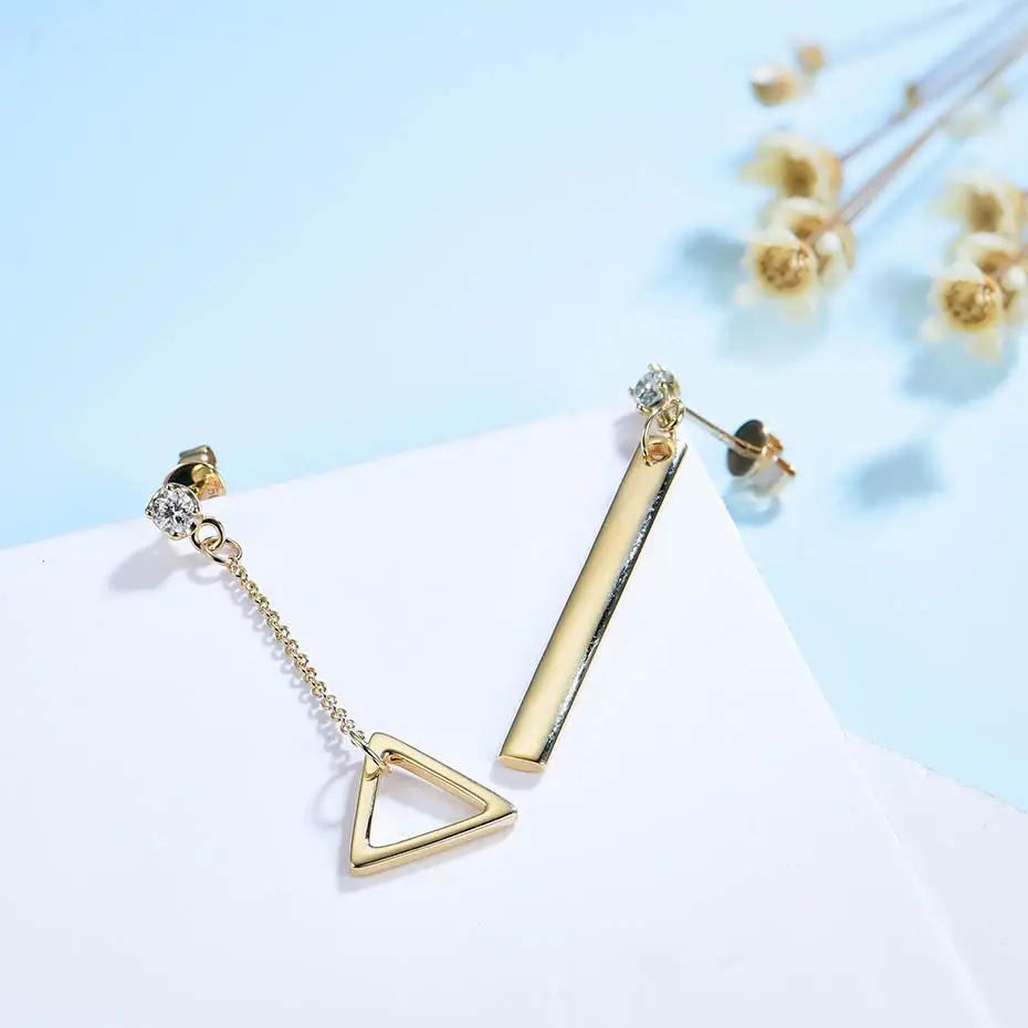 Женские серьги-цепочки kuolit Lab Grown с бриллиантами 18K 14K 10K желтое золото ювелирное