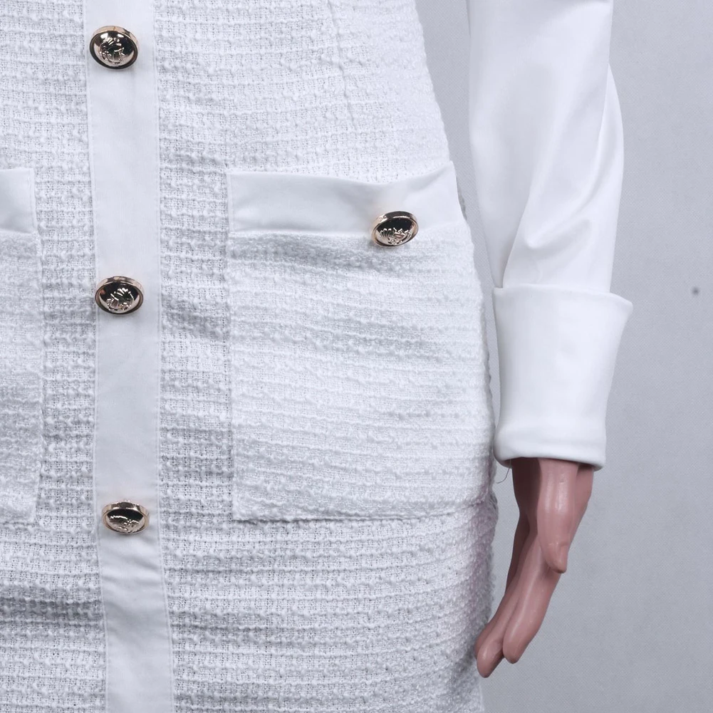 Office Lady Turn Down Collar Solid Color Single-breasted Decor Blazer Mini Dress
Office Lady Turn Down Collar Solid Color Single-breasted Decor Blazer Mini Dress