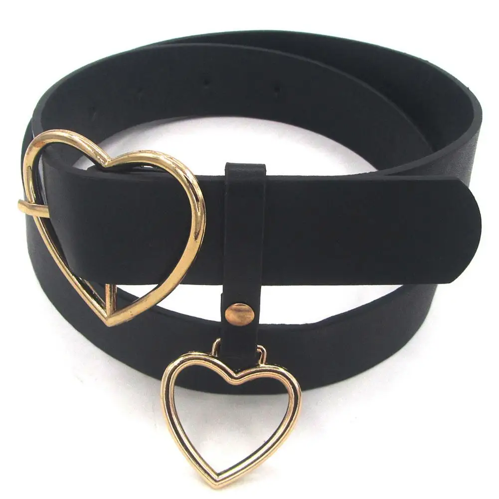 Fashion Women Faux Leather Heart Accessory Adjustable Buckle Belt Waistband Cute White Golden Heart-shaped Punk Fashion Belts
Fashion Women Faux Leather Heart Accessory Adjustable Buckle Belt Waistband Cute White Golden Heart-shaped Punk Fashion Belts