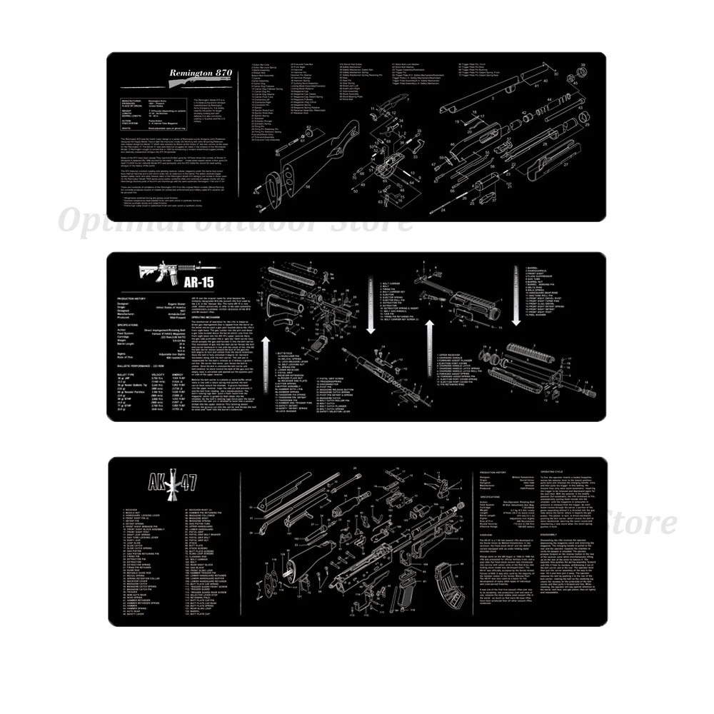 TOtrait Gun Cleaning Rubber Mat With Parts Diagram and Instructions Multifunctional mouse pad for AK47/AR15/SIG P220 P226/Glock
TOtrait Gun Cleaning Rubber Mat With Parts Diagram and Instructions Multifunctional mouse pad for AK47/AR15/SIG P220 P226/Glock