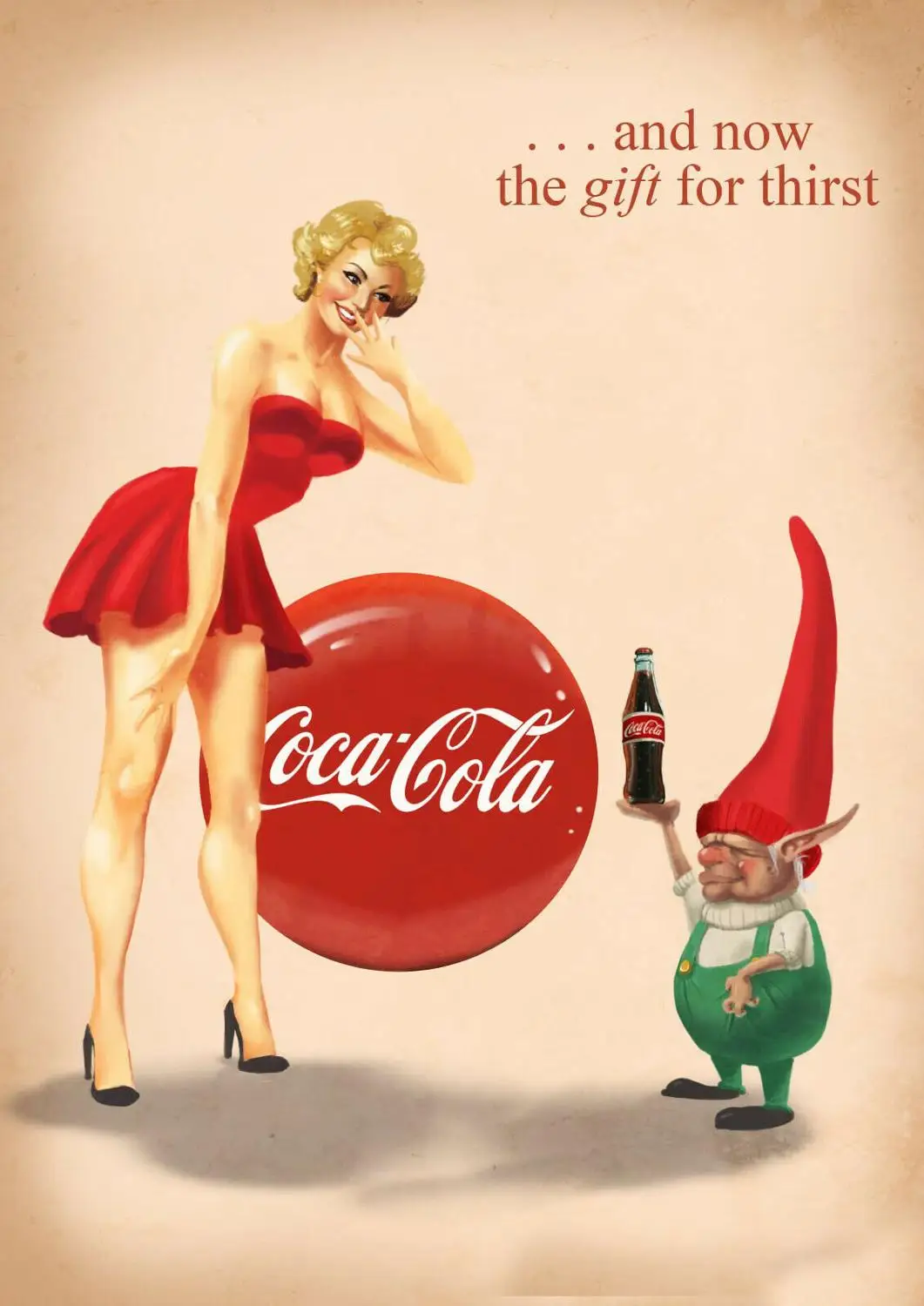 Винтажные шелковые художественные принты Cola Pin-Up Girl для украшения стен гостиной