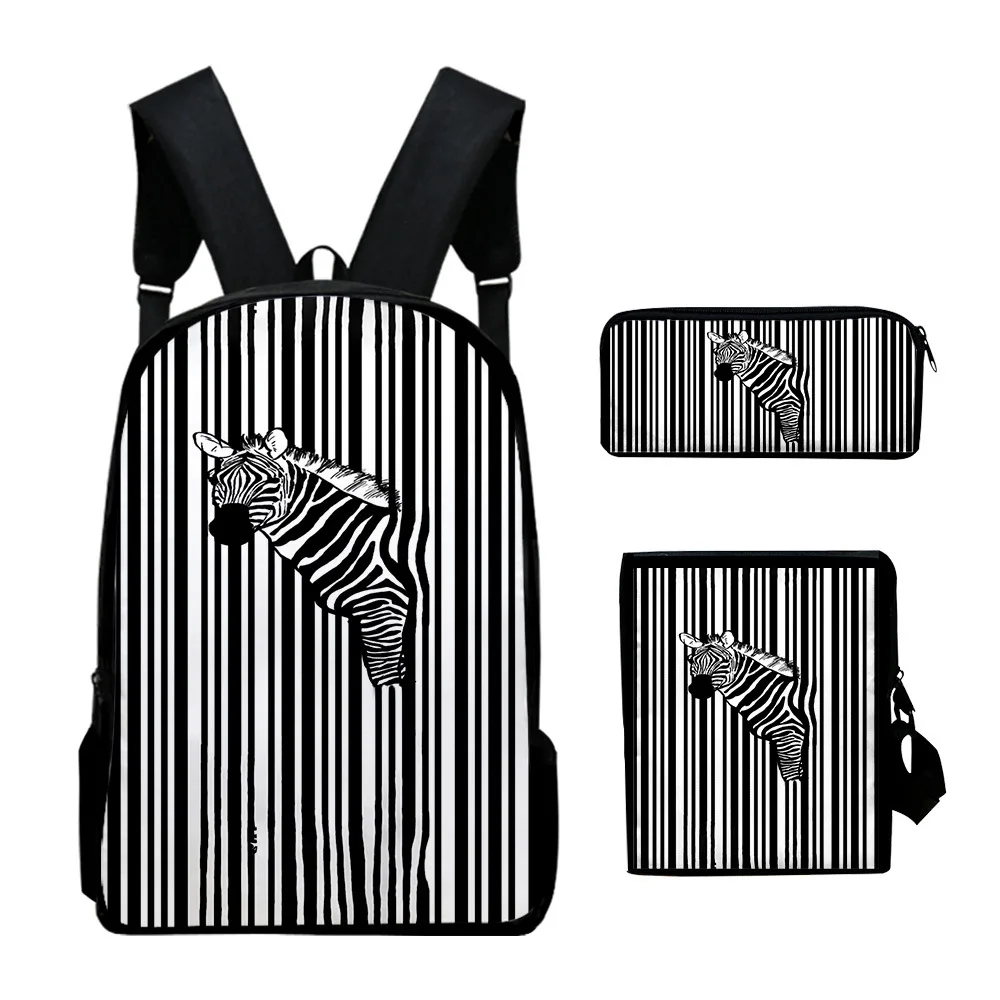 3Pcs/Set Zebra Horse 3D Print Kids Backpack School Bag Set For Teenager Children Boys Girls Book Bags Satchel Schoolbag Mochila
3Pcs/Set Zebra Horse 3D Print Kids Backpack School Bag Set For Teenager Children Boys Girls Book Bags Satchel Schoolbag Mochila