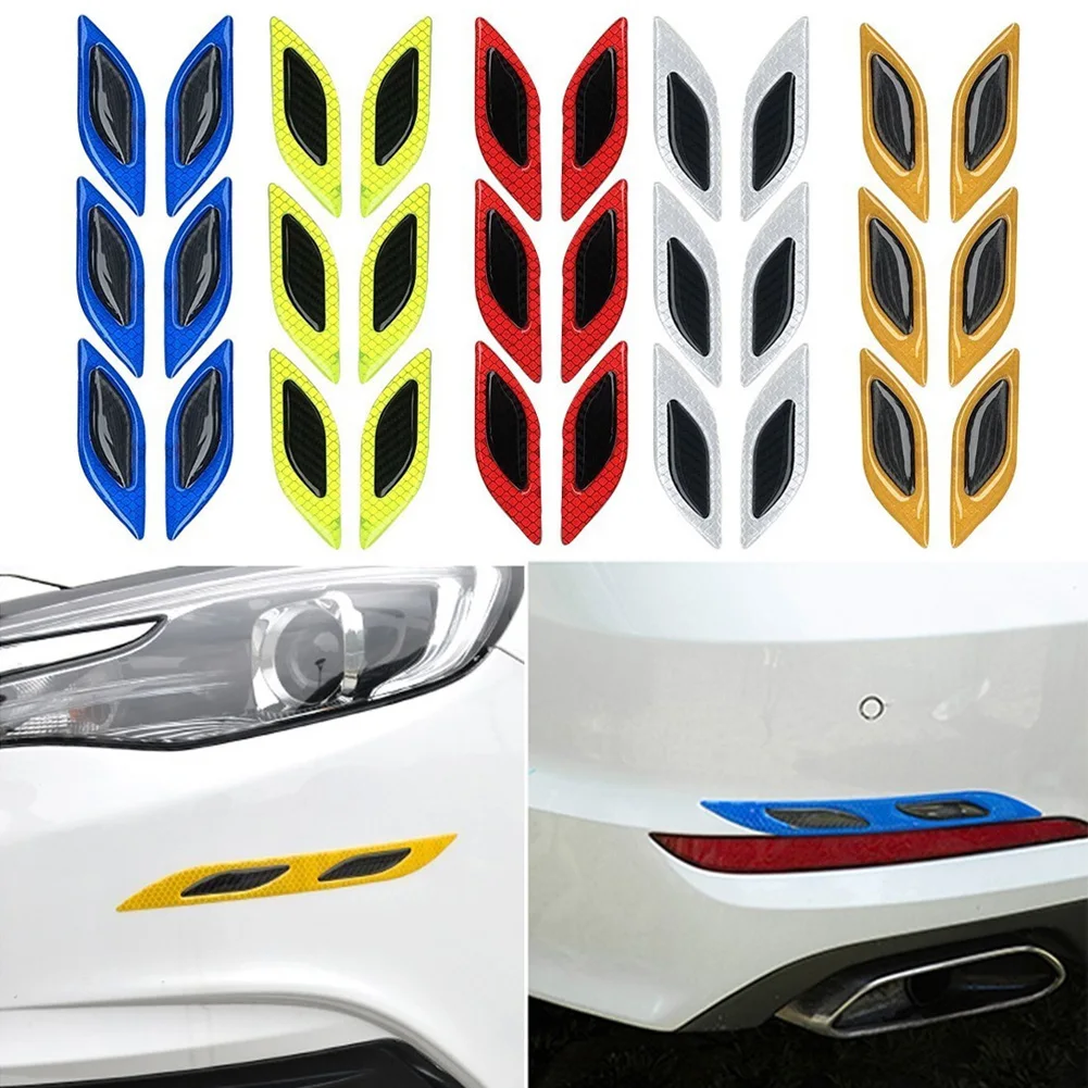 New 6Pcs/Set Car Stickers Front Rear Bumper Protector Reflective Strips Carbon Fiber Color Anti-Collision Stickers for Car Truck
New 6Pcs/Set Car Stickers Front Rear Bumper Protector Reflective Strips Carbon Fiber Color Anti-Collision Stickers for Car Truck