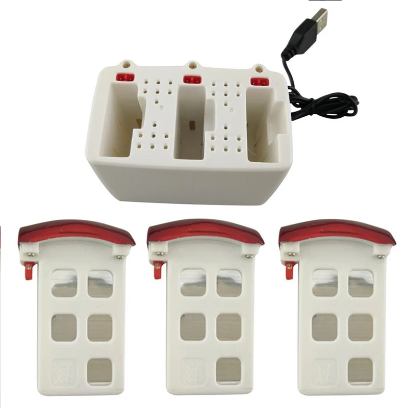 3PCS 3.7V 500mAh Battery(Red) + 3in1/ 1 Charge 3 Charging Box for Syma X5U X5UW X5UC Quadcopter Parts RC Drone New
3PCS 3.7V 500mAh Battery(Red) + 3in1/ 1 Charge 3 Charging Box for Syma X5U X5UW X5UC Quadcopter Parts RC Drone New