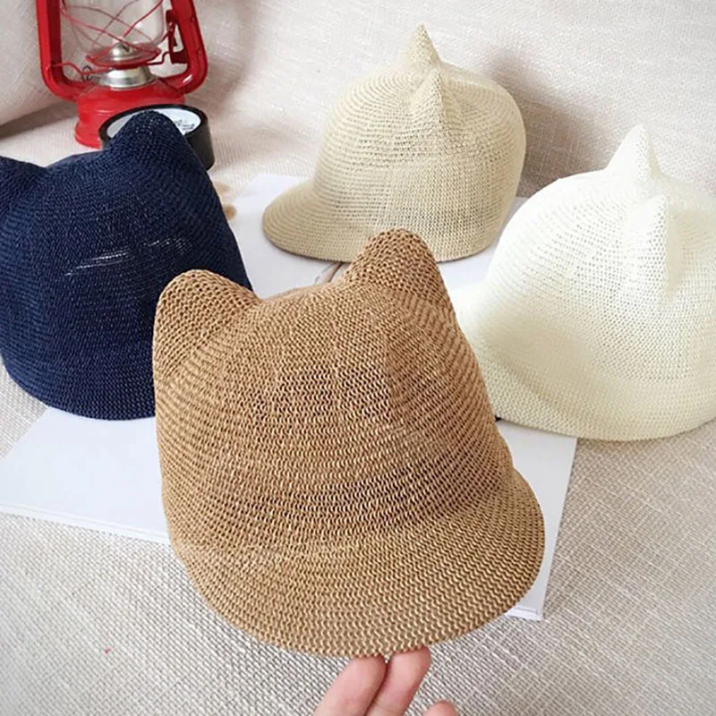 Cute Baby Hat With Ears Summer Straw Mesh Baby Girl Boy Hat Kids Snapback Baseball Cap Children Beach Sun Hat
Cute Baby Hat With Ears Summer Straw Mesh Baby Girl Boy Hat Kids Snapback Baseball Cap Children Beach Sun Hat