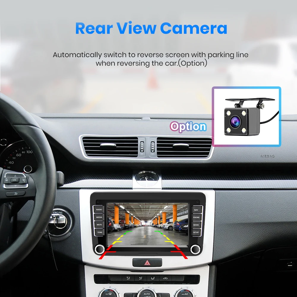 Podofo 2Din GPS автомобильное радио Android 8 1 carplay Wifi для VW/Volkswagen/Golf/Passat/SEAT/Skoda/Polo/Octavia
