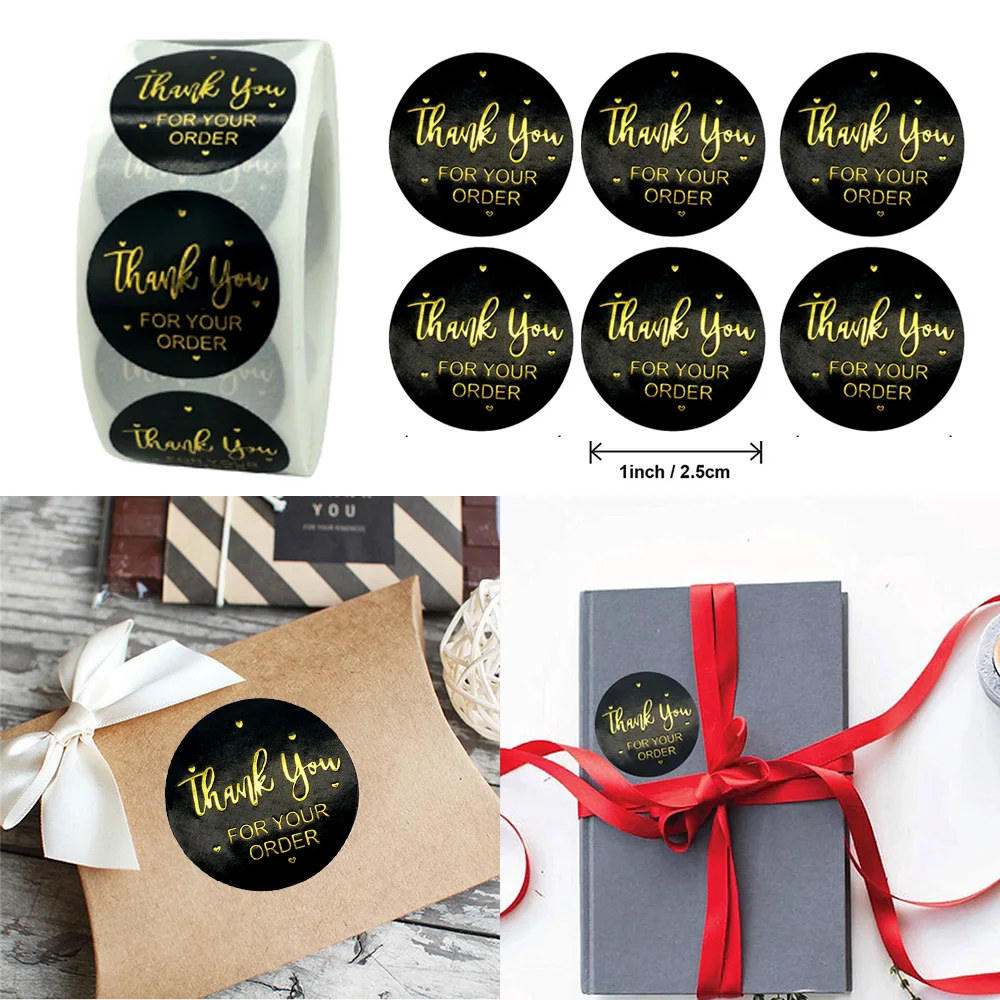 500pcs 2.5CM Gold Foil Thank You for Your Order Stickers Store Gift Bag Decoration Packing Sealing Label
500pcs 2.5CM Gold Foil Thank You for Your Order Stickers Store Gift Bag Decoration Packing Sealing Label