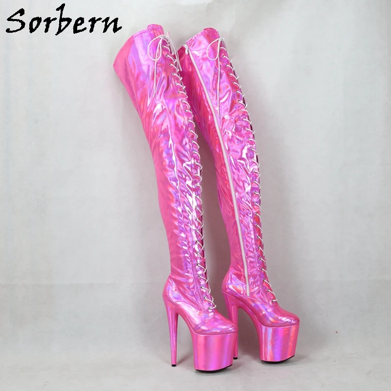 Sorbern Holo Fuchsia Long Boots For Pole Dance Stripper Heel 20Cm Crotch Thigh High Boot Side Zipper Drag Queen Custom 15Cm 17Cm
Sorbern Holo Fuchsia Long Boots For Pole Dance Stripper Heel 20Cm Crotch Thigh High Boot Side Zipper Drag Queen Custom 15Cm 17Cm