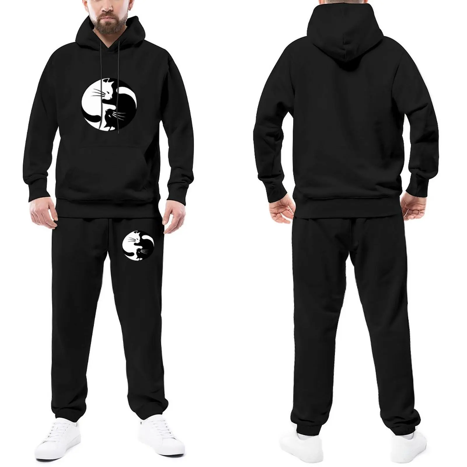 Yin Yang Womens Tracksuit Set Ying Yang Cat Style Sweatsuits Man Sweatpants and Hoodie Set Winter
Yin Yang Womens Tracksuit Set Ying Yang Cat Style Sweatsuits Man Sweatpants and Hoodie Set Winter