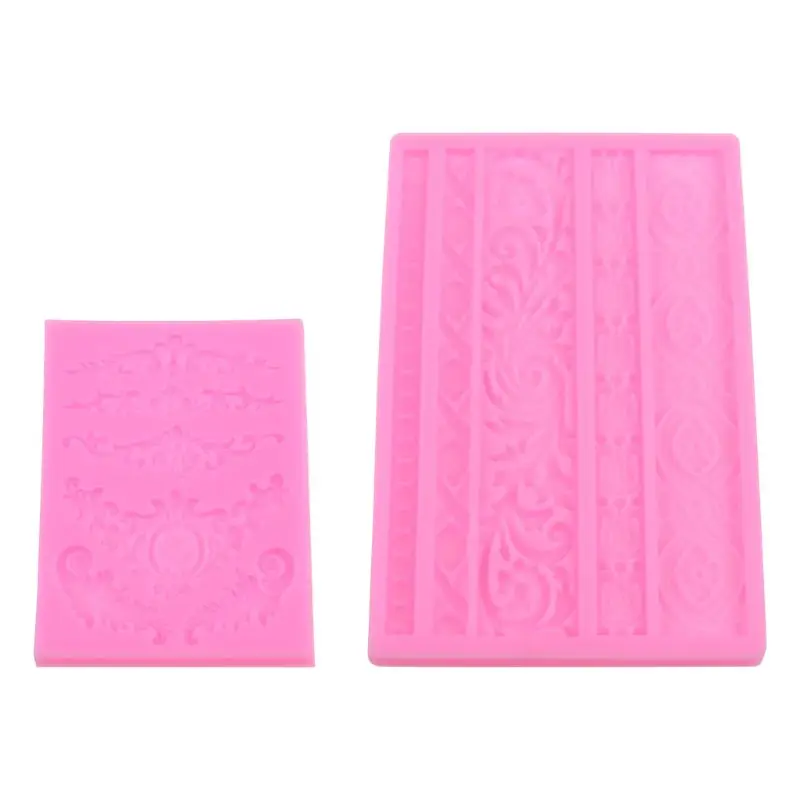 2 Pieces Fondant Silicone Mold Baroque Scroll Border Molds for DIY Cake Decor
2 Pieces Fondant Silicone Mold Baroque Scroll Border Molds for DIY Cake Decor