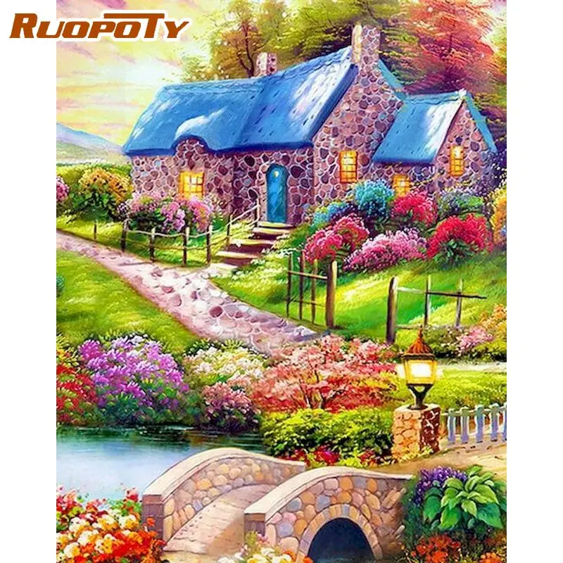 RUOPOTY Picture By Numbers Kits For Adults 60x75cm Frame Handmade Blue Roof Mountain House Oil Paint By Number Home Wall Art
RUOPOTY Picture By Numbers Kits For Adults 60x75cm Frame Handmade Blue Roof Mountain House Oil Paint By Number Home Wall Art
