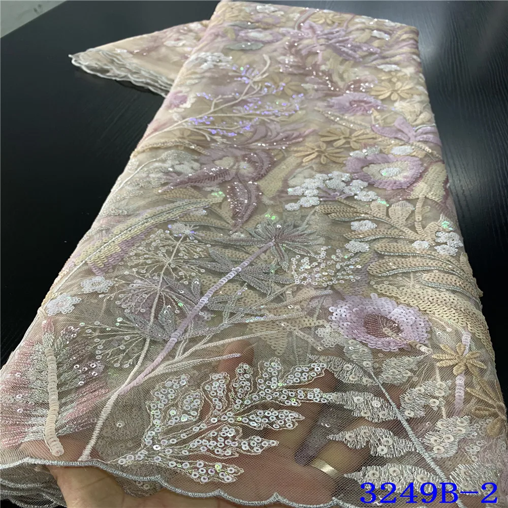 Latest Lace Fabric 2020 Nigerian Lace Fabric French Embroidery Laces Sequins Fabrics Lace for Women Dresses KS3249B
Latest Lace Fabric 2020 Nigerian Lace Fabric French Embroidery Laces Sequins Fabrics Lace for Women Dresses KS3249B