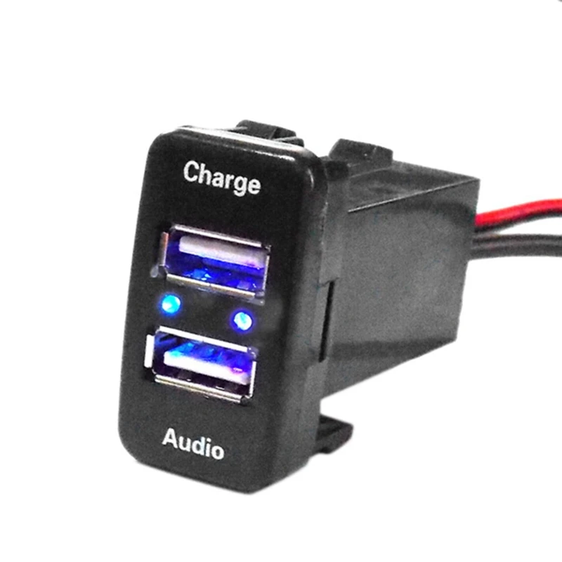 Car 5V 2.1A USB Interface Socket Charger with USB Audio Input Socket Quick Charge Adapter for TOYOTA
Car 5V 2.1A USB Interface Socket Charger with USB Audio Input Socket Quick Charge Adapter for TOYOTA