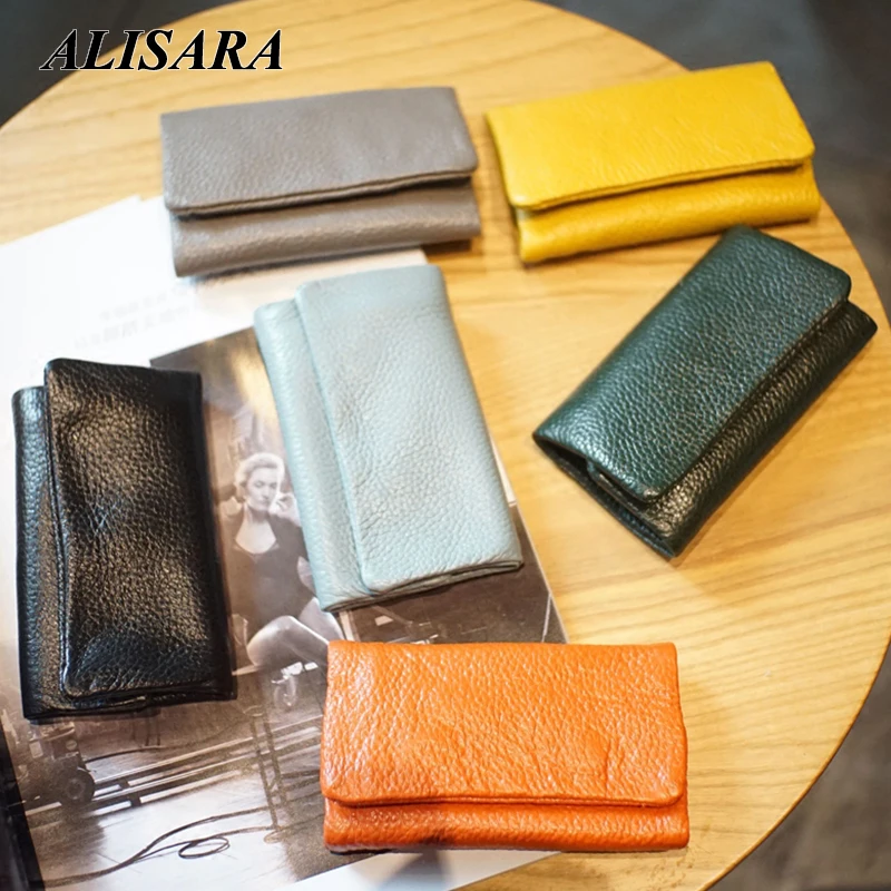 Key Wallet Handmade Yellow gray orange purple green black blue key case Genuine Leather Key Holder Coin purse card holder
Key Wallet Handmade Yellow gray orange purple green black blue key case Genuine Leather Key Holder Coin purse card holder