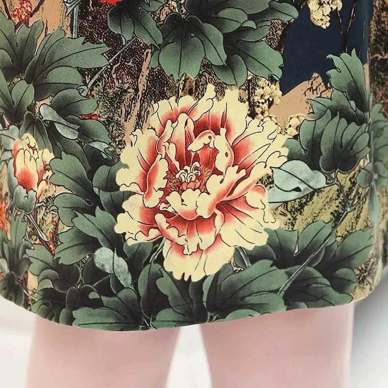 Vintage Printing Knee-Length floral Dress Women Fashion Casua Loose plus size 4XL Dresses ladies Korean Summer Mom elegant Dress
Vintage Printing Knee-Length floral Dress Women Fashion Casua Loose plus size 4XL Dresses ladies Korean Summer Mom elegant Dress