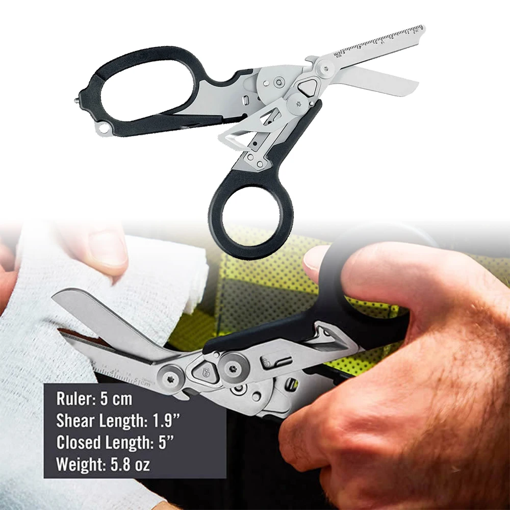 Raptor Emergency Response Shears Multifunctional Outdoor Tools With Glass Breaker Strap Cutter Folding Pliers Safety Hammer
Raptor Emergency Response Shears Multifunctional Outdoor Tools With Glass Breaker Strap Cutter Folding Pliers Safety Hammer