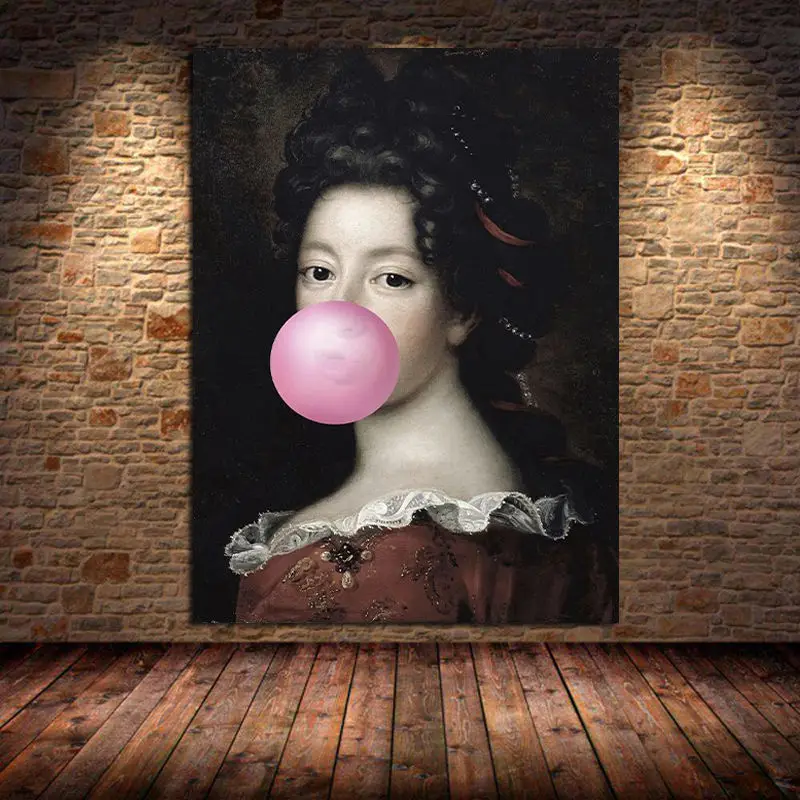 Modern Pink Bubble Girl Canvas Painting Retro Art Bubble Women Posters Prints Wall Art Pictures for Living Room Cuadros Unframed
Modern Pink Bubble Girl Canvas Painting Retro Art Bubble Women Posters Prints Wall Art Pictures for Living Room Cuadros Unframed