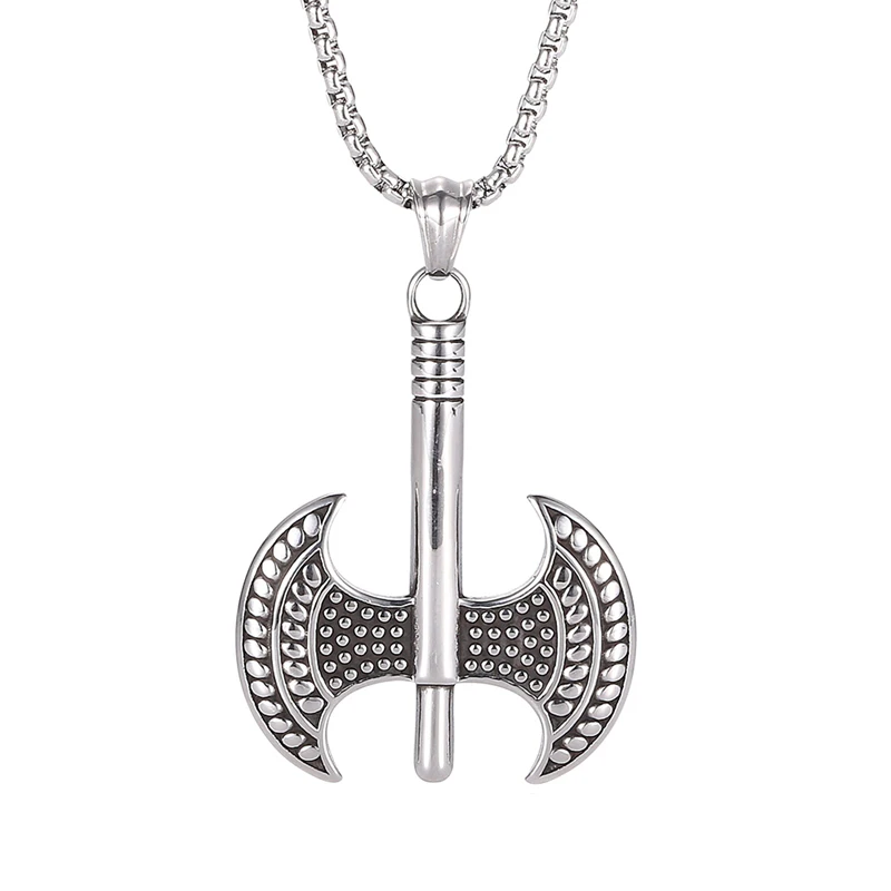 New Vintage Heavy Viking Axe Charm Pendant Jewelry Stainless Steel Necklace Courage Pendant for Men Jewelry Gift SP0426
New Vintage Heavy Viking Axe Charm Pendant Jewelry Stainless Steel Necklace Courage Pendant for Men Jewelry Gift SP0426