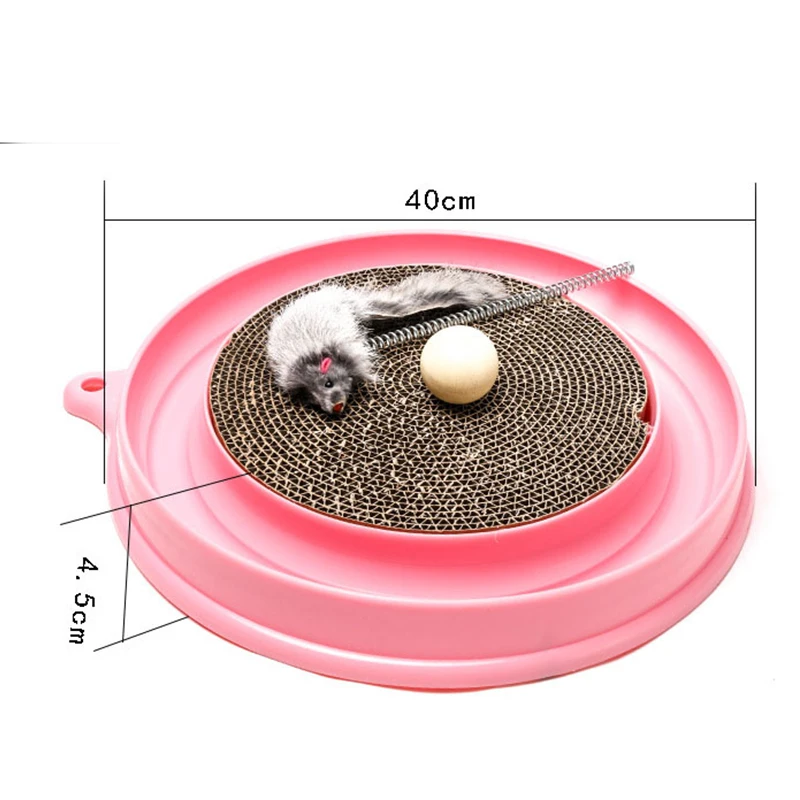 Pet Toys corrugated paper cat round interactive toy striped board funny mouse scratch disk training
Pet Toys corrugated paper cat round interactive toy striped board funny mouse scratch disk training