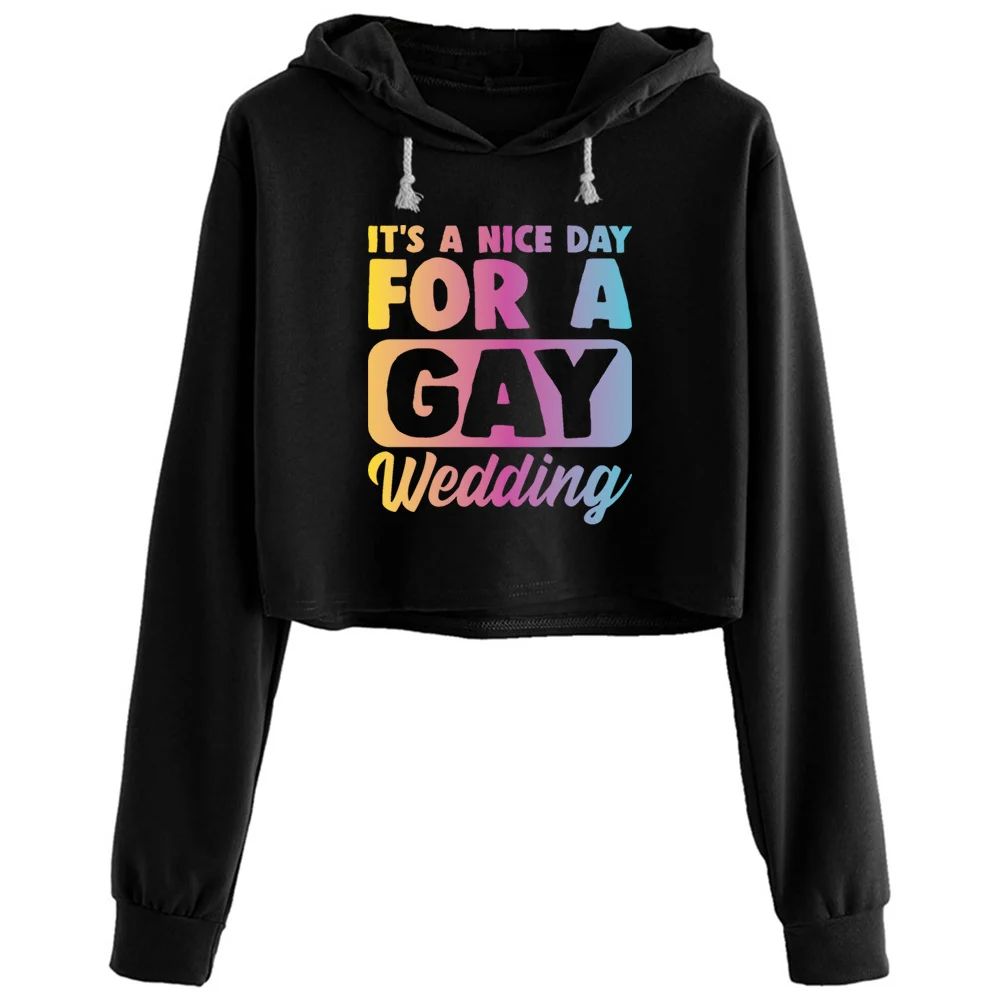 Funny Gay Wedding Lgbt Crop Hoodies Women Anime Emo Aesthetic Kpop Pullover For Girls
Funny Gay Wedding Lgbt Crop Hoodies Women Anime Emo Aesthetic Kpop Pullover For Girls