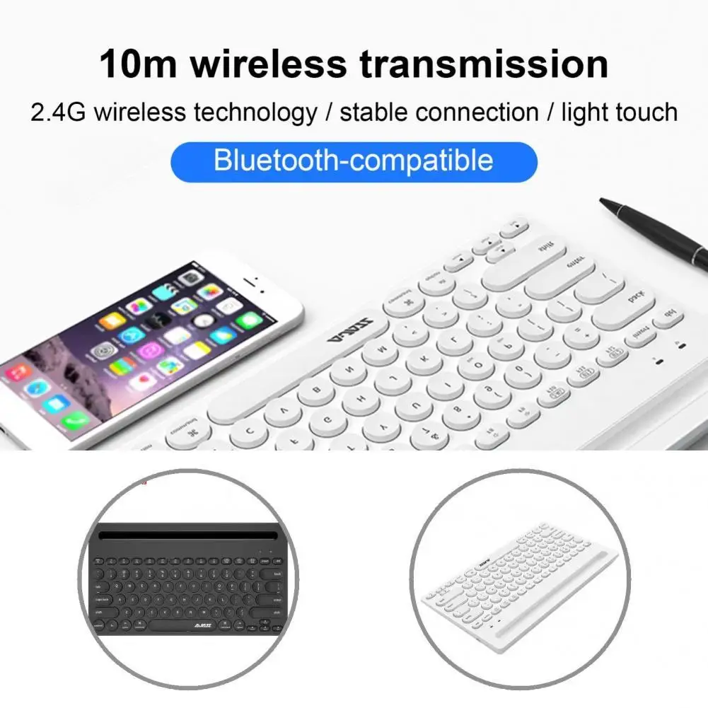 79 Keys AJAZZ Practical Round Key Wireless Keyboard Lightweight Laptop Keyboard Power-saving for Computer
79 Keys AJAZZ Practical Round Key Wireless Keyboard Lightweight Laptop Keyboard Power-saving for Computer
