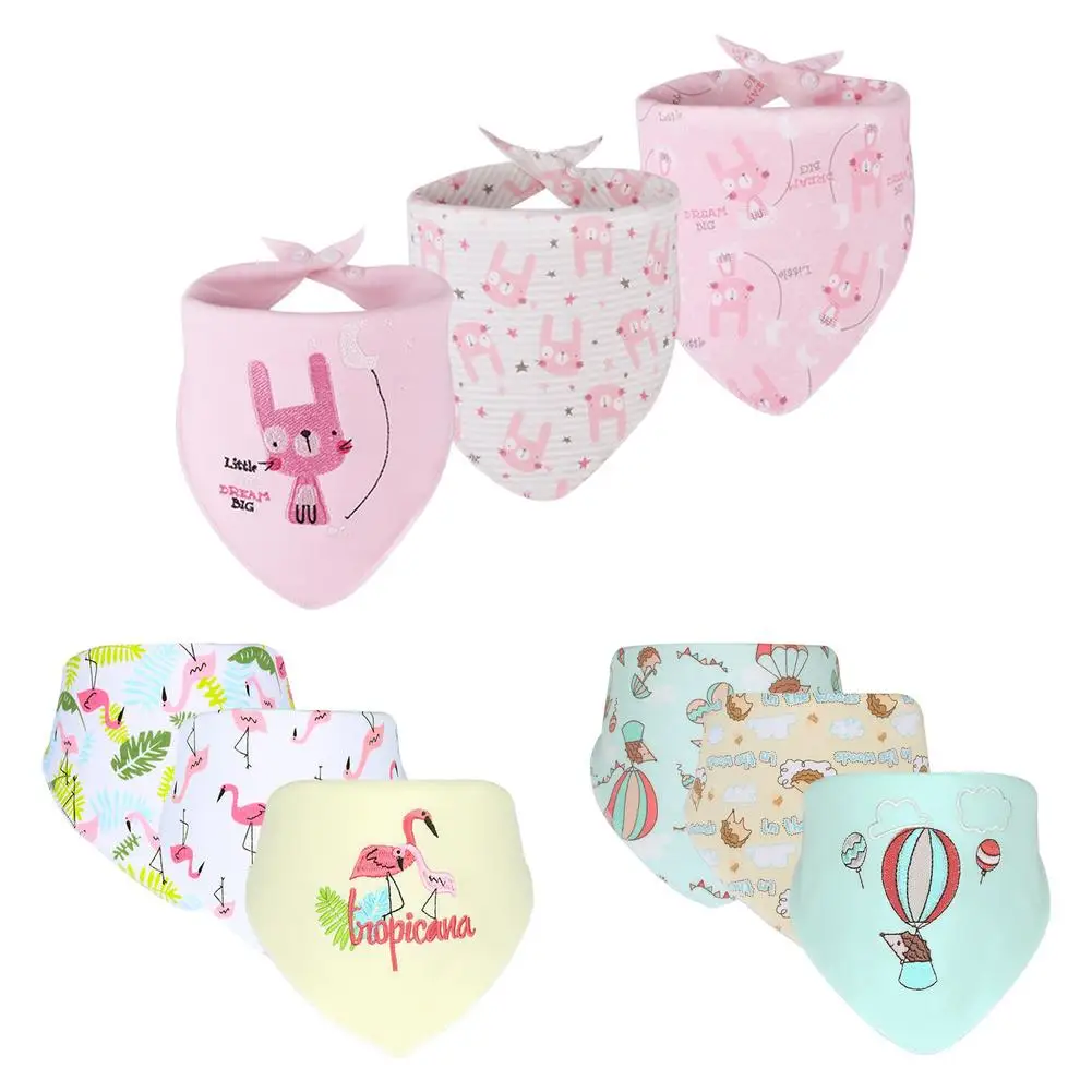 3Pcs Baby Bibs - Soft Cotton Bibs Triangle Scarf Snap Button Bib Baby Feeding Drool Saliva Towel Infant Bibs for Baby Girls B
3Pcs Baby Bibs - Soft Cotton Bibs Triangle Scarf Snap Button Bib Baby Feeding Drool Saliva Towel Infant Bibs for Baby Girls B