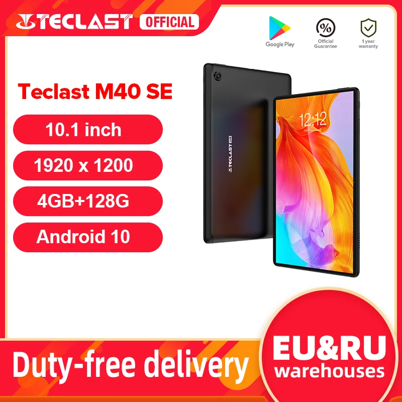 Планшет Teclast M40SE 4 Гб ОЗУ 128 ПЗУ экран 10 1 дюйма Android 0 Восьмиядерный процессор 4G сеть