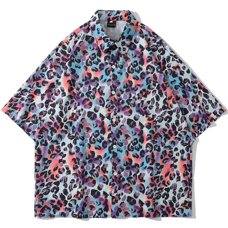 Mens Oversize Hawaiian Shirts Leopard Print Turn-Down Collar shirts Unisex HipHop Streetwear Male Holiday Tropical Aloha Tops
Mens Oversize Hawaiian Shirts Leopard Print Turn-Down Collar shirts Unisex HipHop Streetwear Male Holiday Tropical Aloha Tops