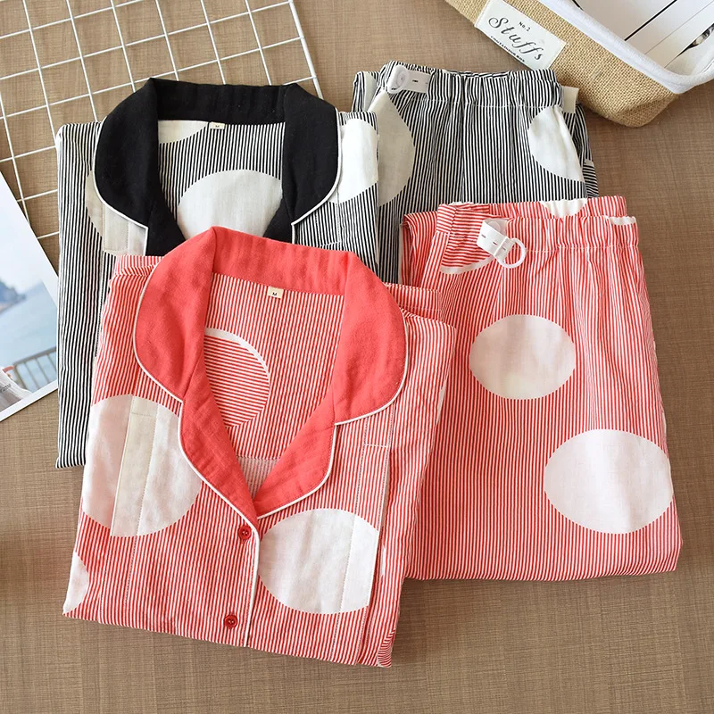 Spring New Women Lactation Garment Cotton Thin Stripe Gauze Pajama Set Maternity Long Sleeve Two Piece Sleepwear Home Clothes
Spring New Women Lactation Garment Cotton Thin Stripe Gauze Pajama Set Maternity Long Sleeve Two Piece Sleepwear Home Clothes