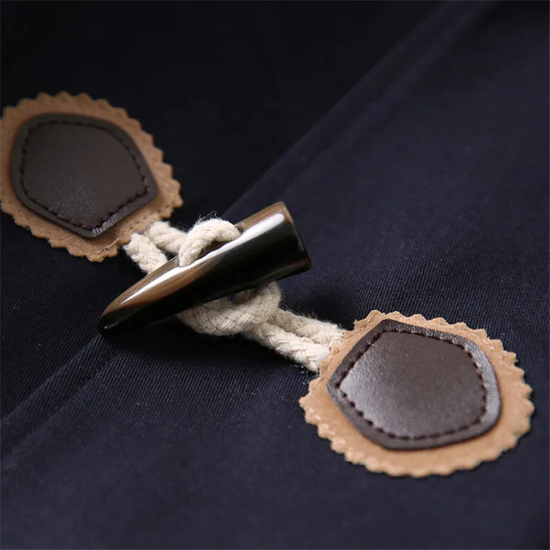 Japanese College Style Solid Color Straight Horn Button Hooded Windbreaker Women's Coat Clothing 2020 Autumn And Winter New B211 
Japanese College Style Solid Color Straight Horn Button Hooded Windbreaker Women's Coat Clothing 2020 Autumn And Winter New B211