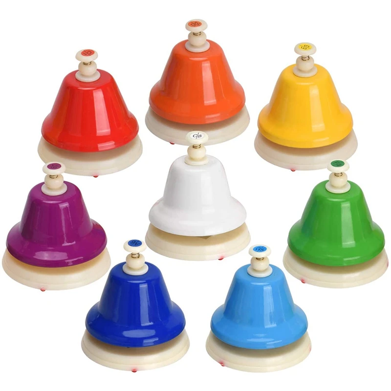 Desk Bells, 8 Notes Diatonic Metal Hand Bells, Rainbow Music Bells, Musical Learning Teaching Percussion Instrument
Desk Bells, 8 Notes Diatonic Metal Hand Bells, Rainbow Music Bells, Musical Learning Teaching Percussion Instrument