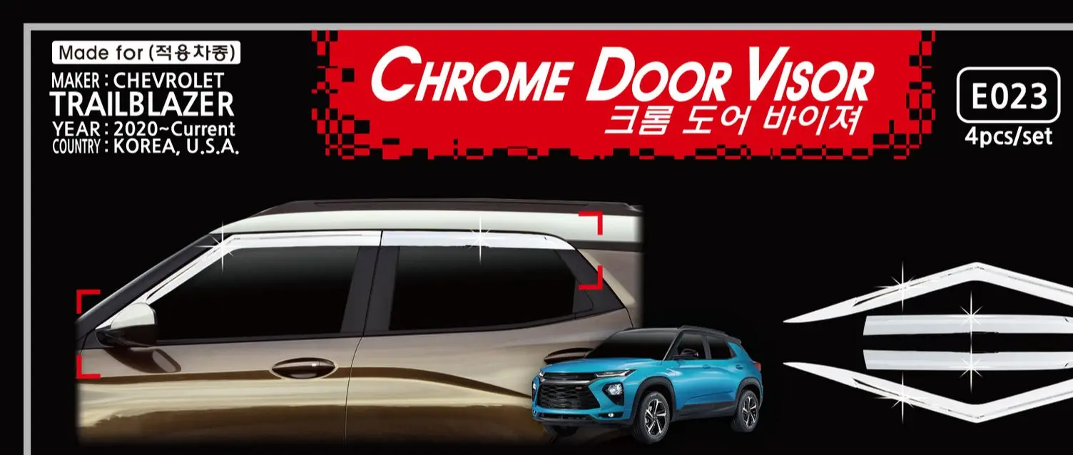 Chrome Door Visor Side Window Deflector Shade Sun Rain Shield Silver Trips Eaves for Chevrolet Trailblazer 2020
Chrome Door Visor Side Window Deflector Shade Sun Rain Shield Silver Trips Eaves for Chevrolet Trailblazer 2020
