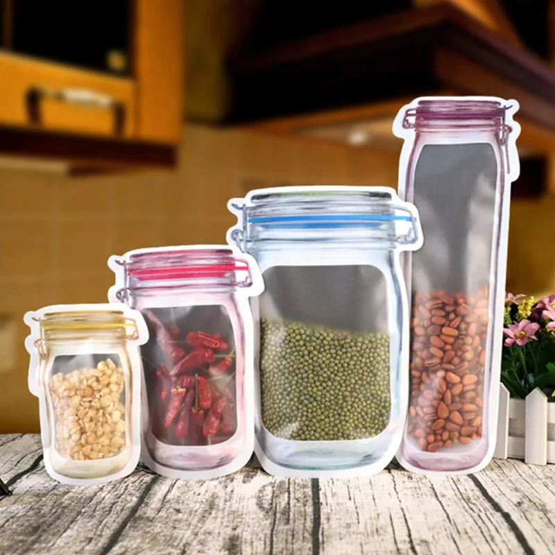 10/12 Pieces Reusable Jar Bag Candy Food Grade Stand-up Bag Storage Portable Seal Nut Snack Organizer
10/12 Pieces Reusable Jar Bag Candy Food Grade Stand-up Bag Storage Portable Seal Nut Snack Organizer