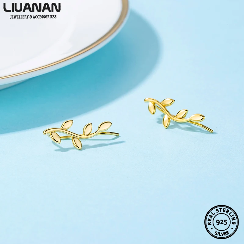 925 Sterling Silver Leaf Earrings Boho Tree Leaves Earrings Ear Crawlers Cuff Wedding Jewelry Women Bijoux Christmas Gift
925 Sterling Silver Leaf Earrings Boho Tree Leaves Earrings Ear Crawlers Cuff Wedding Jewelry Women Bijoux Christmas Gift