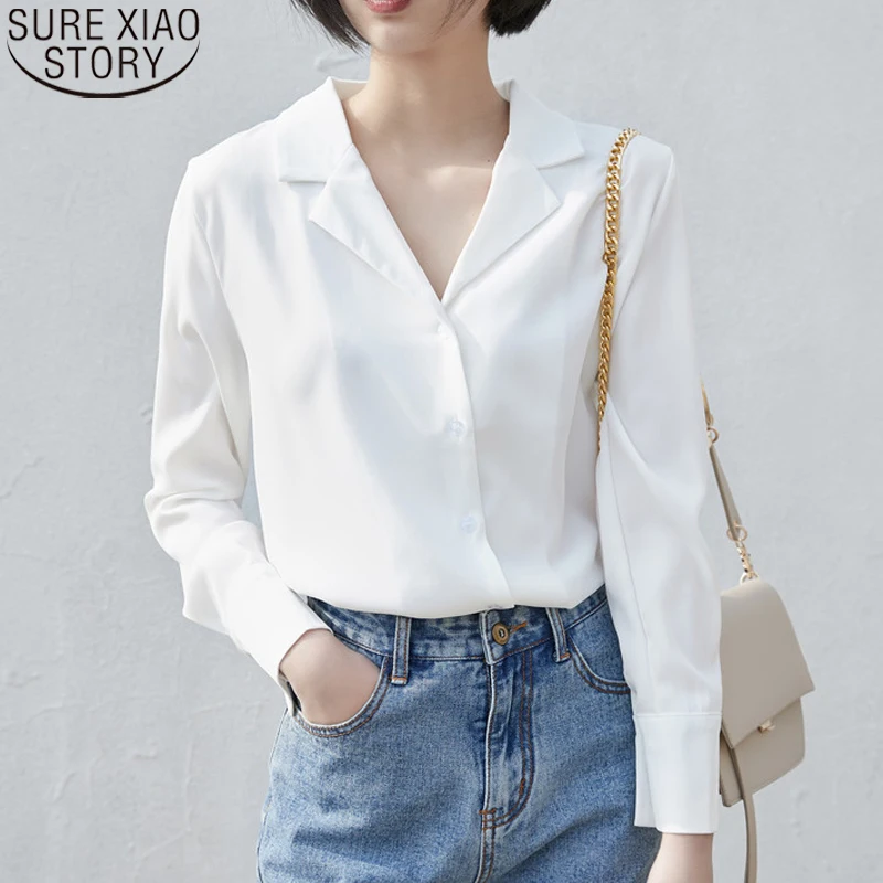 2021 New Korean Solid Blusas Tops Spring Women White Long Sleeve Chiffon Shirts OL Style Loose Suit Collar Clothes Blouse 9383
2021 New Korean Solid Blusas Tops Spring Women White Long Sleeve Chiffon Shirts OL Style Loose Suit Collar Clothes Blouse 9383