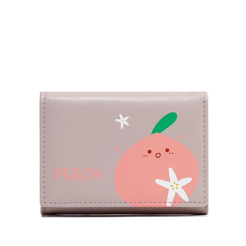 Women's tri-fold PU leather coin purse card holder cute fruit print short ladies wallet small coin purse girl mini wallet
Women's tri-fold PU leather coin purse card holder cute fruit print short ladies wallet small coin purse girl mini wallet