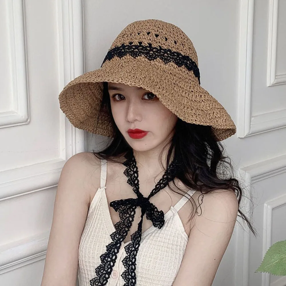 Summer Ladies Hats New Fashion Straw Hats Outdoor Sun Shade Hats Vacation Woven Seaside Lace Straps Big Brimmed Straw Hats
Summer Ladies Hats New Fashion Straw Hats Outdoor Sun Shade Hats Vacation Woven Seaside Lace Straps Big Brimmed Straw Hats