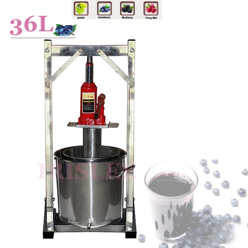 

36L Commercial Manual Hydraulic Jack Honey Press Machine Fruits And Vegetables Press Squeezer Stainless Steel Hand Grape Juicer