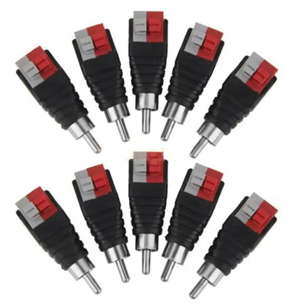 10PCS Speaker Wire Cable to Audio Male RCA Connector Adapter Jack Plug Pip BE
10PCS Speaker Wire Cable to Audio Male RCA Connector Adapter Jack Plug Pip BE