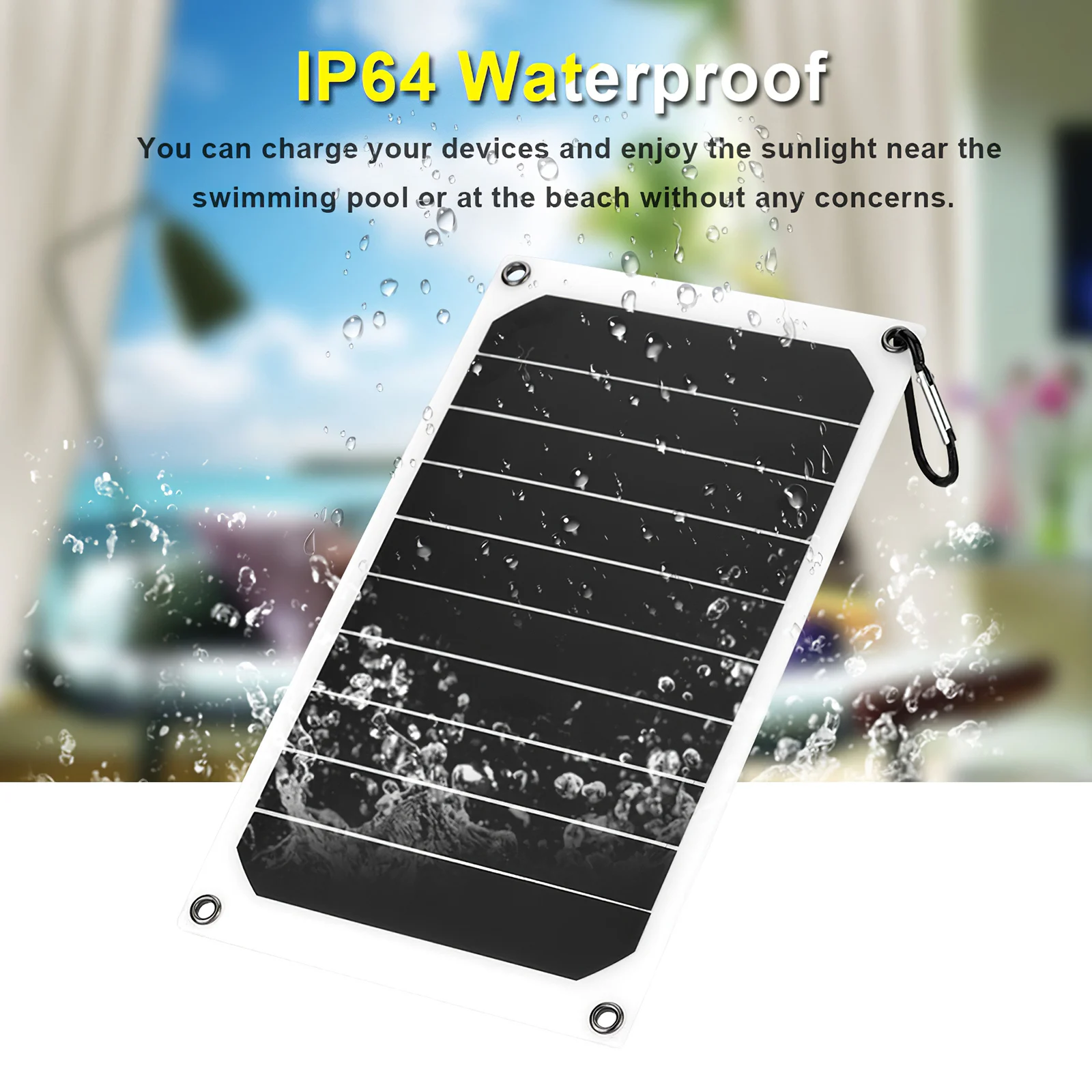 5W Portable solar panel 1200mAh Portable Solar Charger Waterproof Solar Power for Smartphones Tablet Outdoor Camping Lamps Fans
5W Portable solar panel 1200mAh Portable Solar Charger Waterproof Solar Power for Smartphones Tablet Outdoor Camping Lamps Fans